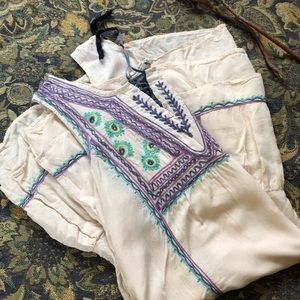 American Rag Boho Embroidered Dress Size M